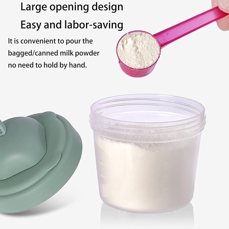 IENYPA 4 Layers Baby Milk Powder Formula Dispenser on The go, Baby Formula Containers for Travel, Formula Holder Mixer, Baby Feeding Snack Storage Container, Portable, Stackable, Non-Spill, BPA-Free - Image 3